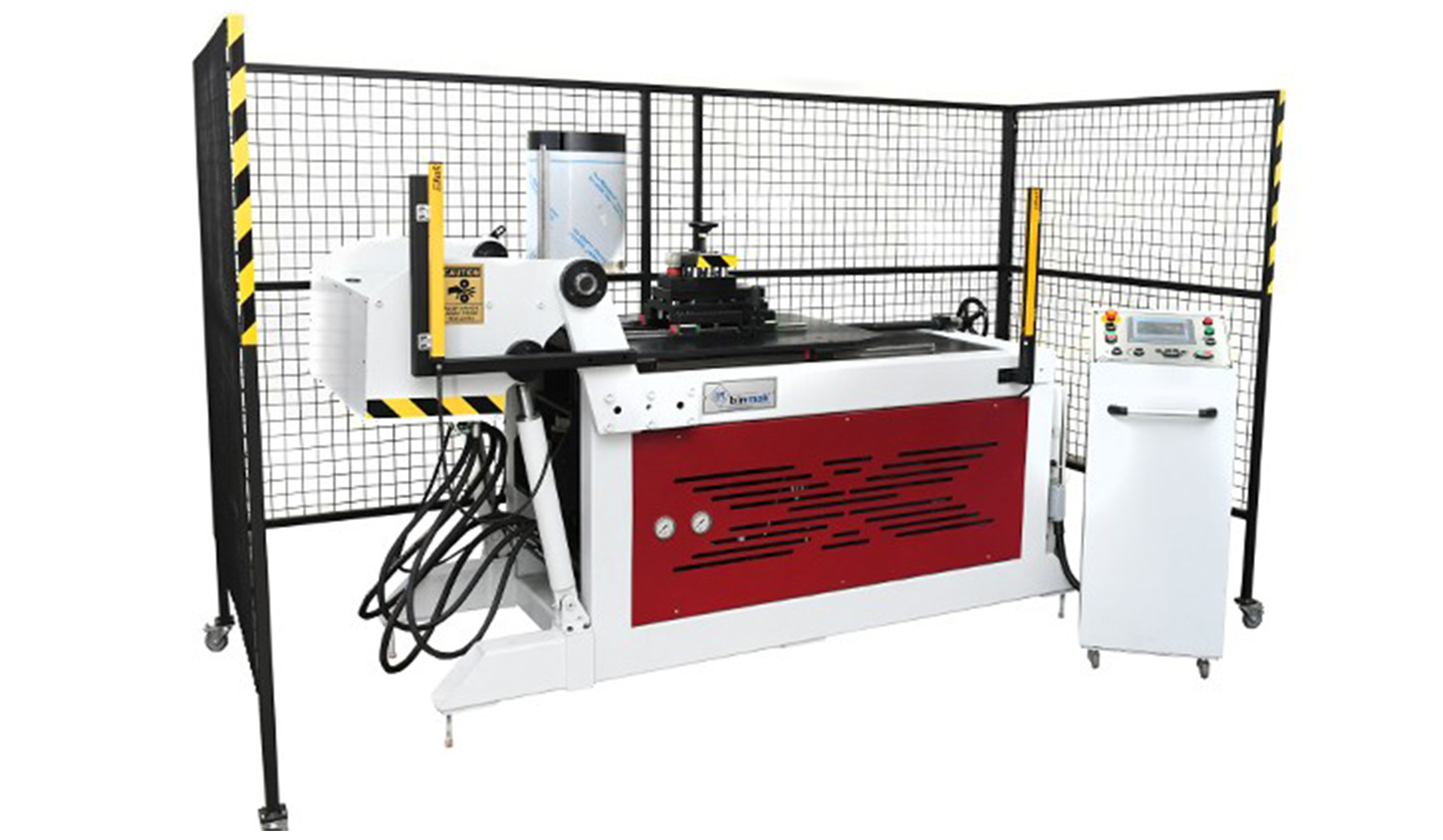 AUTOMATIC FLANGE FORMING MACHINE WITH PUNCHING SYSTEM